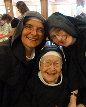 nuns smiling together
