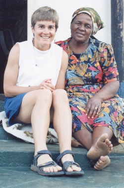 THE AUTHOR with her Peace Corps “mama,"