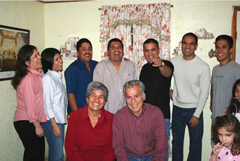  Brother Jesus Alonso, C.S.C. (in white sweater) with his family.