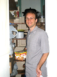 Collura worked at a food pantry as a Jesuit volunteer.