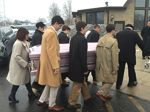 Students at St. Ignatius High School in Cleveland are active in the St. Joseph of Arimathea Pallbearer Ministry. 