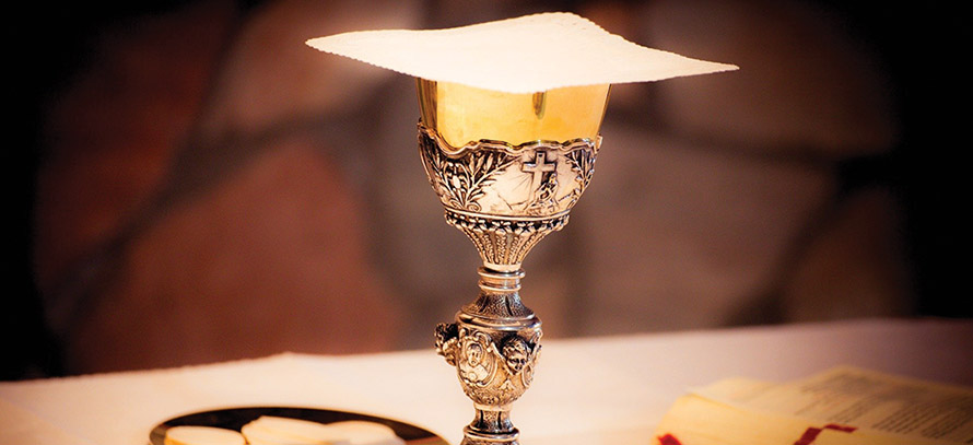Chalice at Eucharist table