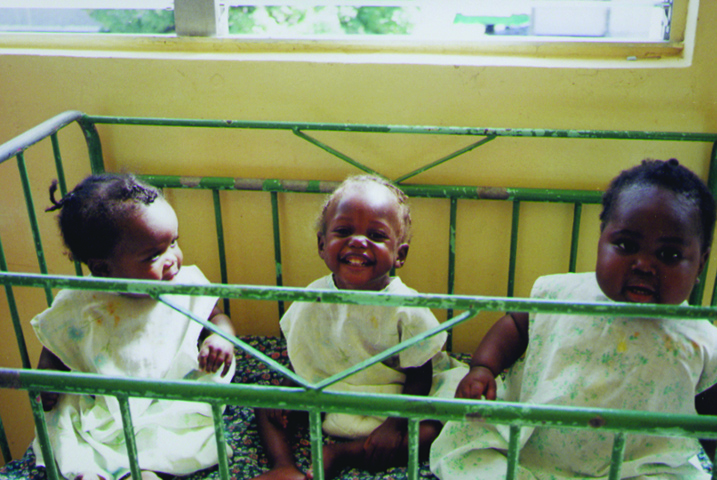 children are often abandoned at Hospital Saint Damien. Anaika, Patricia, and Roodline were left by their mothers at the hospital.  