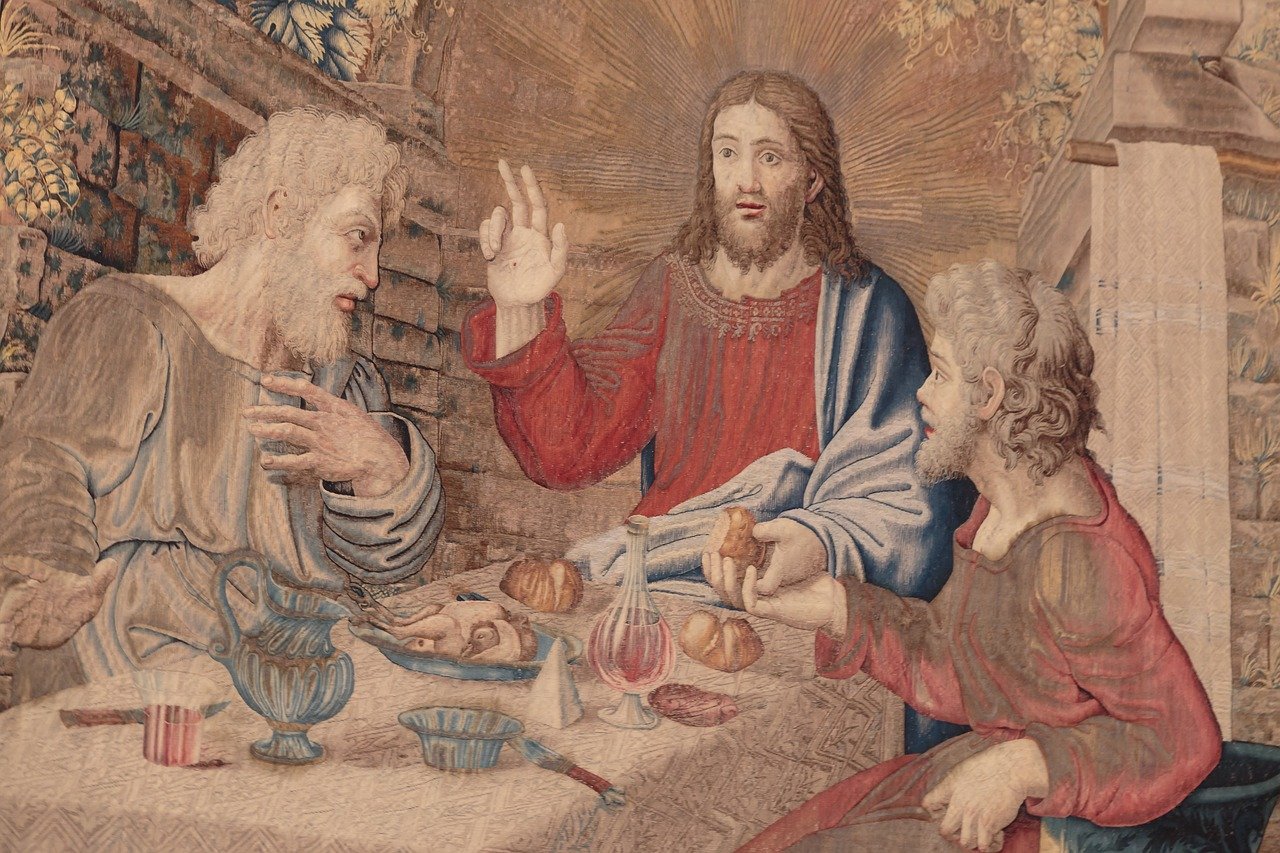 Jesus at the Emmaus supper