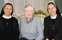 Ursuline Sister Ruth Gehres with Sister Anh Tran, left, and Sister Huyen Vu