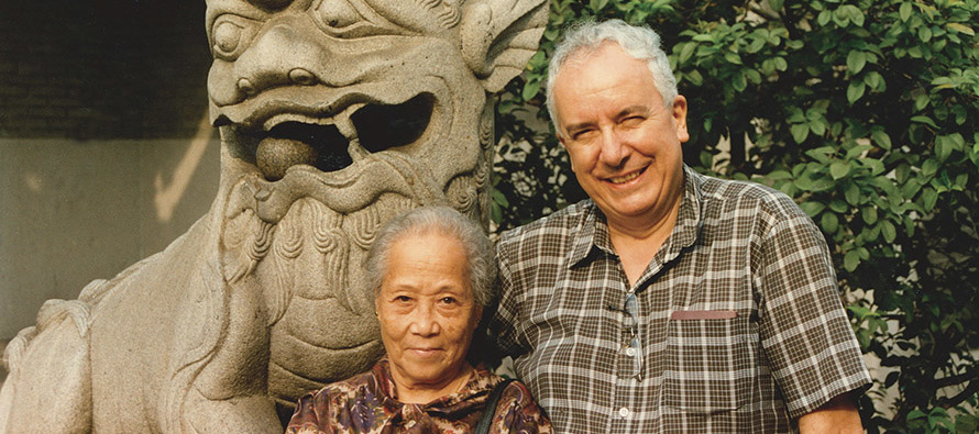 Father Joseph Bragotti, M.C.C.J. stands with Wai Pui Man, his “adopted grandma,” who spent 10 years in prison for being a Christian during Mao’s regime in China.